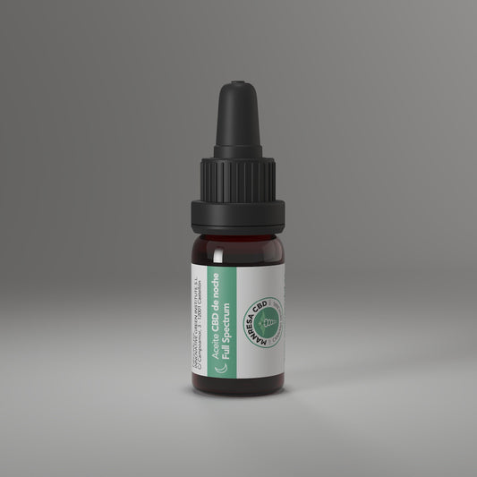 El Aceite de Noche CBD + CBG 12% de Manresa CBD está pensado para quienes desean favorecer un descanso más profundo, natural y equilibrado gracias a la acción combinada del CBD y el CBG.