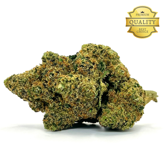 Esta flor destaca por sus tricomas anaranjados y cristalizados y un perfil aromático profundo. Su fragancia combina un intenso sabor dulce y afrutado con notas cítricas de naranja y toques caramelizados, creando una experiencia única.